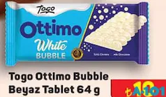 TOGO OTTİMO BUBBLE BEYAZ TABLET ÇİKOLATA 64 G